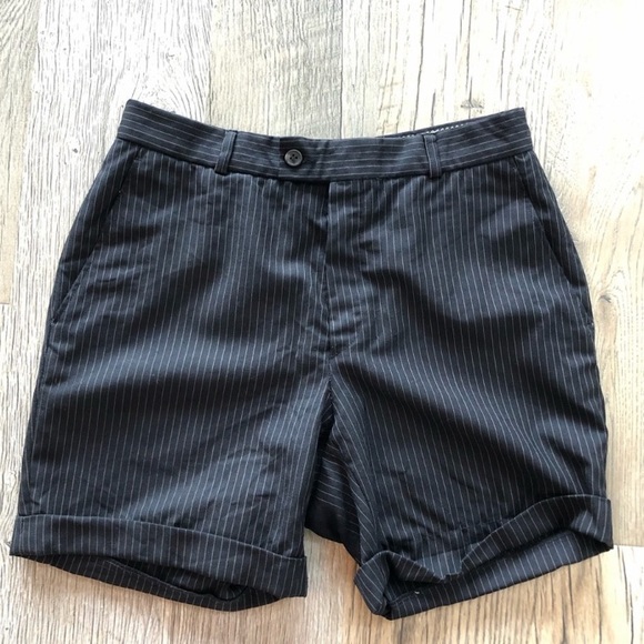 Vintage YSL Pinstriped Bermuda Rolled Shorts 6